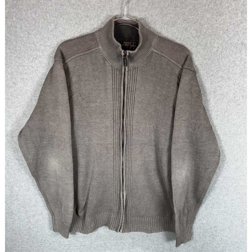 Oscar de la‎ Renta Sweater Mens Large Full Zip Knit Blend Casual Pullover